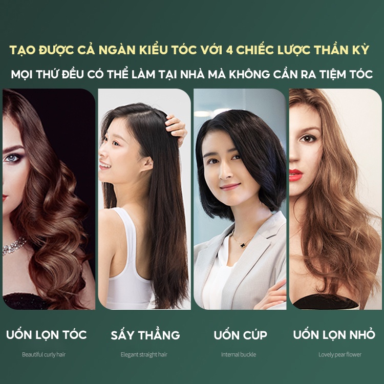 Bộ Lược Chải Tóc Mát Xa Chống Rối Và Gãy Rụng Tóc, Lược Tạo Kiểu Khi Uốn Duỗi Tóc