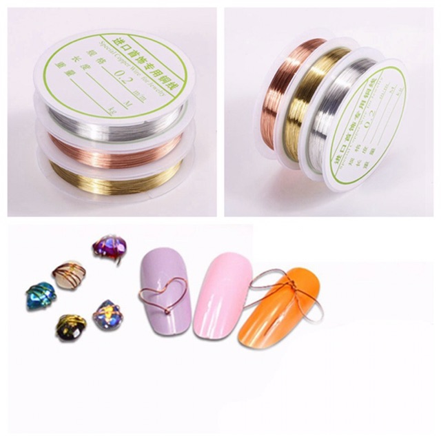Cuộn Dây Kim Loại Làm Nail Thủ Công