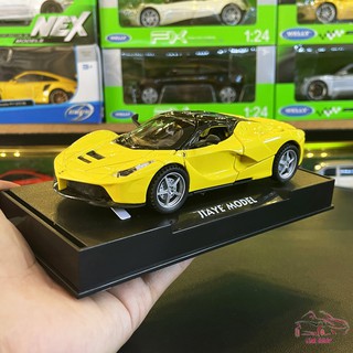 Xe mô hình sắt Ferrari Laferrari  tỉ lệ 1:32 hãng Double Horses màu vàng