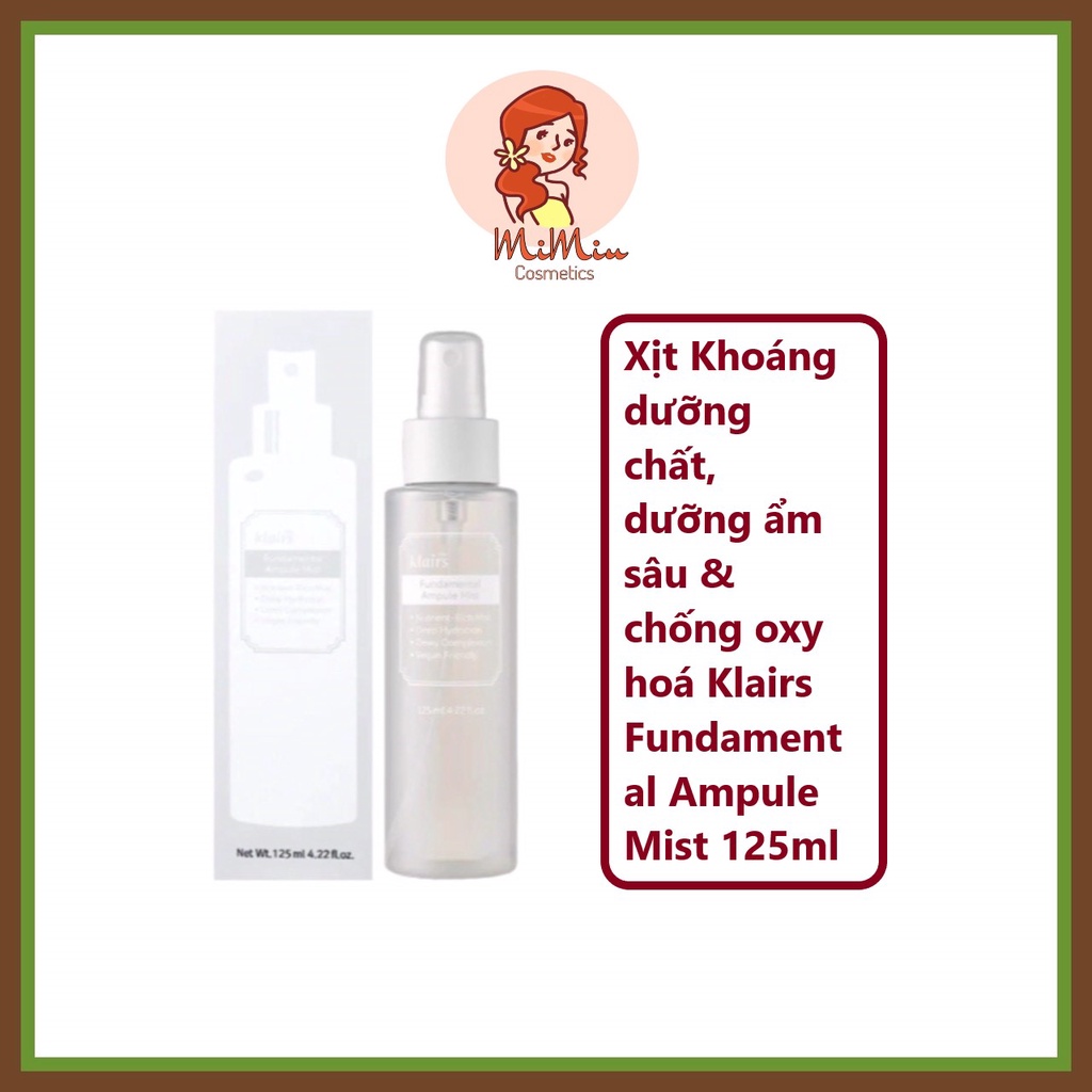 Xịt dưỡng da Klairs Fundamental Ampoule Mist 125ml