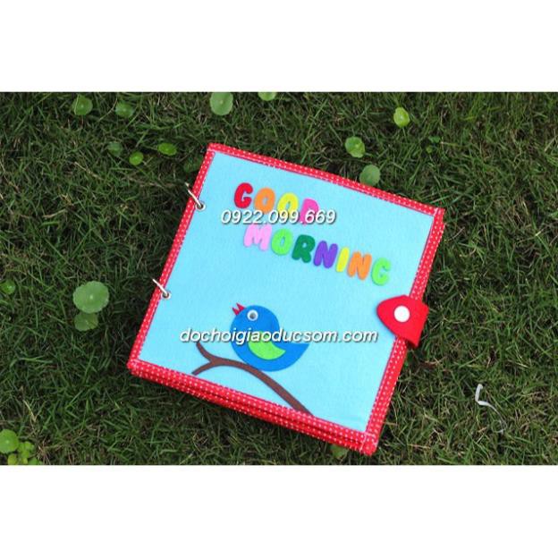 Good morning Quiet book - sách vải thực hành kỹ năng