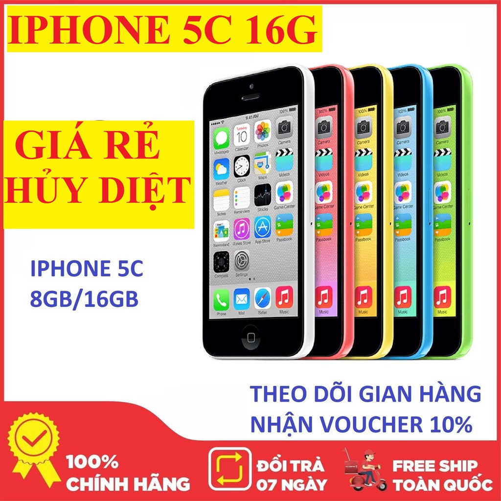 điện thoại Iphone 5 C bản Quốc Tế 16G mới zin, Zalo-Facebook-Facebook mượt