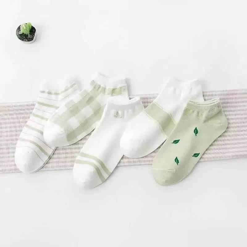 Vớ tất cổ ngắn nữ  dễ thương chất liệu cotton  phong cách Hàn Quốc 2022 TAHYCO TN15 5 ĐÔI