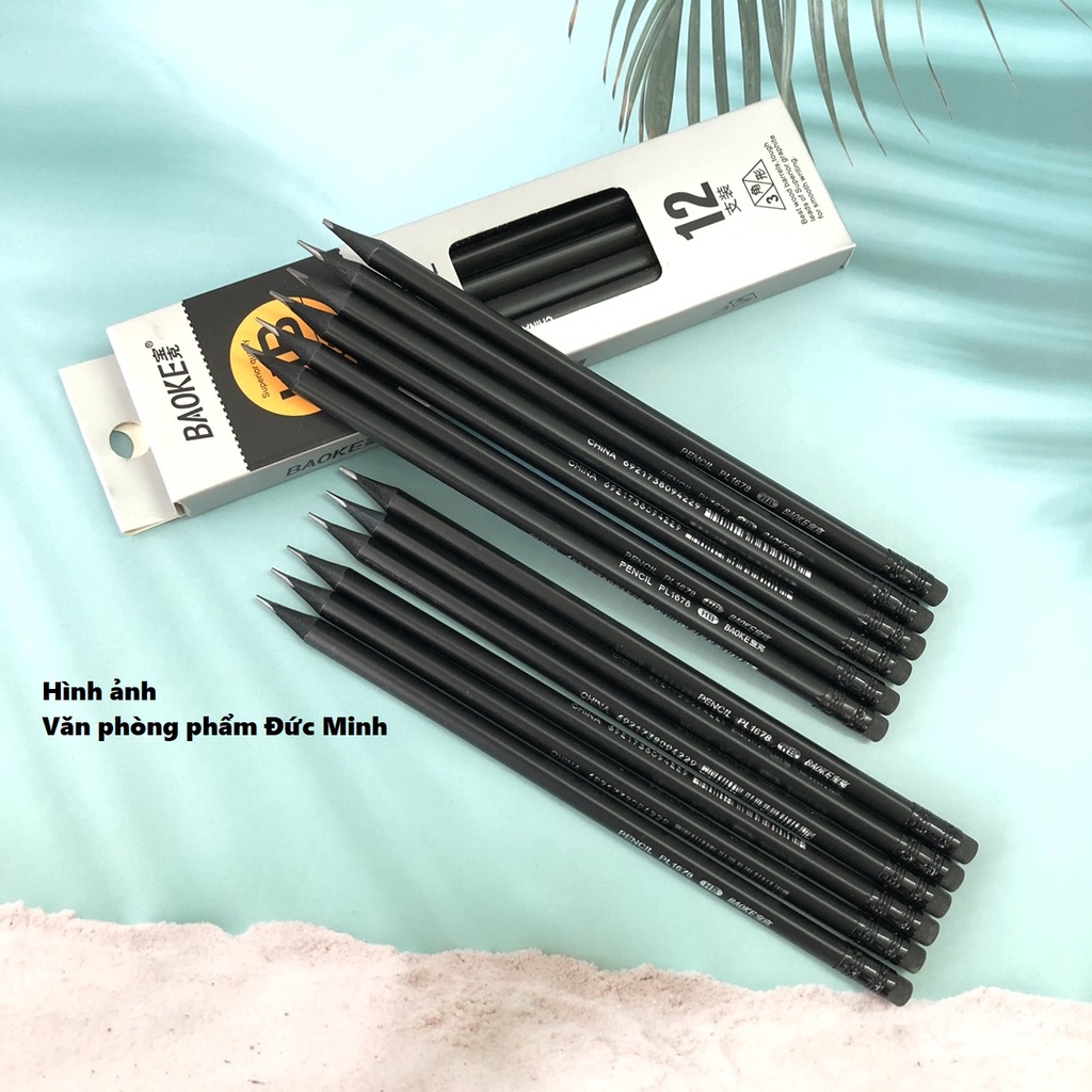 Bút chì gỗ đen HB Baoke PL1678 - bé vào lớp 1/tô vẽ phác thảo - vpp Quế Anh