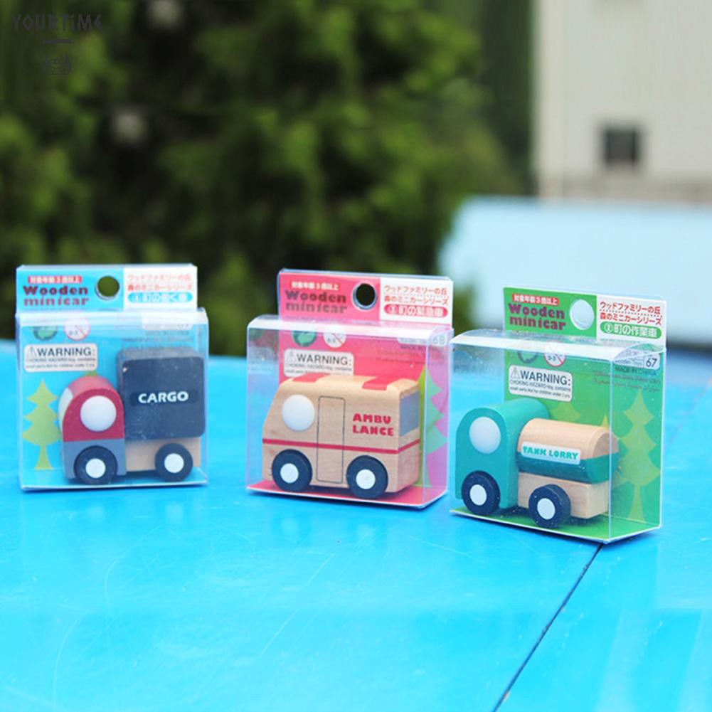 Đồ chơi Multi-pattern Creative Toys Mini Wooden Car Model Baby Kid Educational Gift