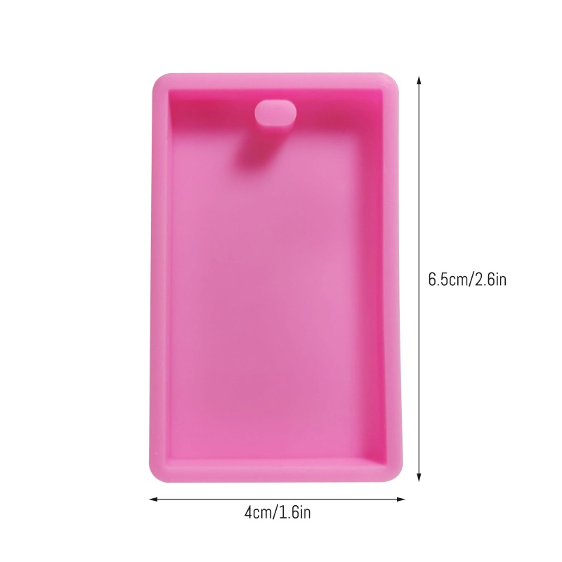 Khuôn Silicone Làm Móc Khóa / Vòng cổ Hình Chữ Nhật