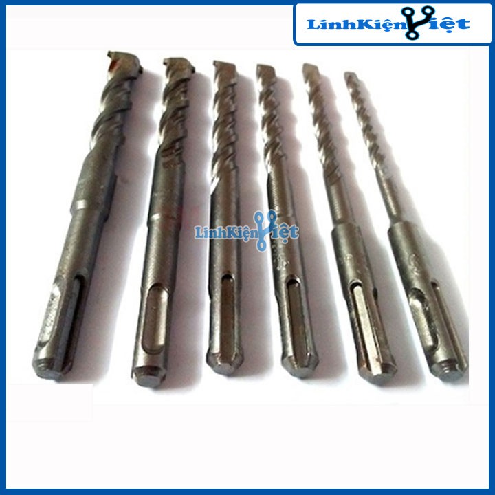 Bộ 4 mũi khoan bê tông đuôi gài BOSCH đường kính 6,8,10,12mm Loại Dài 16Cm Chất Lượng Cao