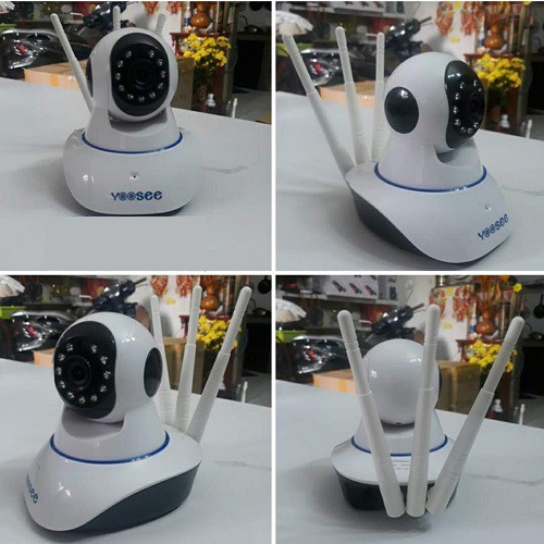 ( Bảo hành 1 năm ) Camera Yoosee 3 râu xoay 360 độ quan sát, báo trộm