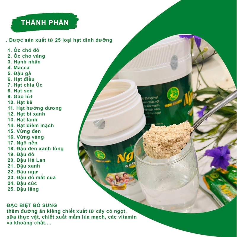 Bột ngũ cốc dinh dưỡng tiện lợi không cần pha thêm đường sữa