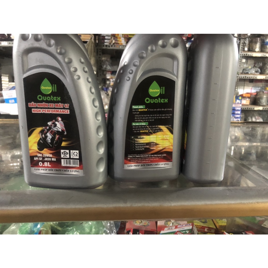 Nhớt giá rẻ QUATEX 4T 20W-50 0.8L cho xe côn tay, xe số