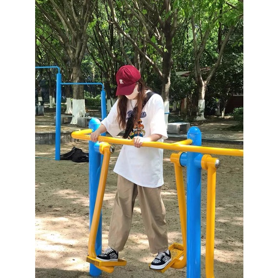 Áo thun SELVZE cotton tay ngắn dáng rộng in họa tiết phong cách thời trang chất lượng cao cho nữ