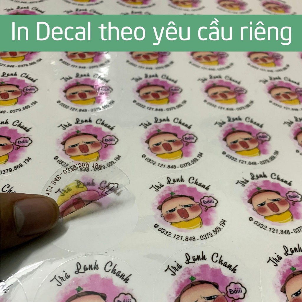 In Decal Theo Yêu Cầu Riêng, Miễn Phí thiết kế