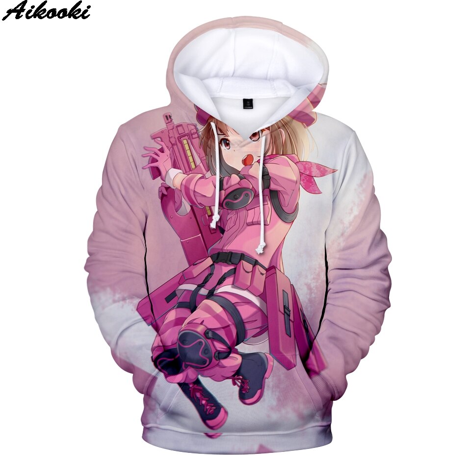 Áo Hoodie Tay Dài In Họa Tiết Hoạt Hình Sword Art Online 3d Thời Trang Thu Đông Cho Bé