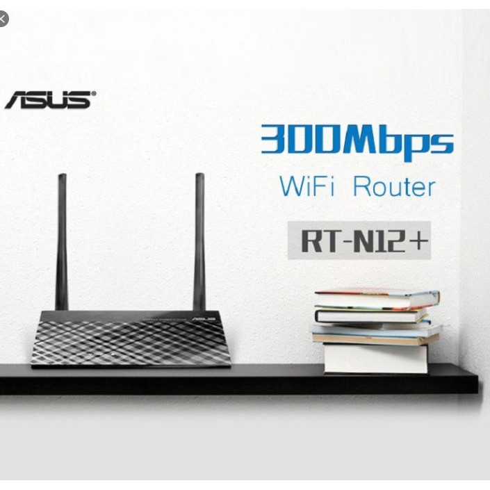 Bộ Phát Wifi Không Dây ASUS RT-N12+ Chuẩn N Tốc Độ 300Mbp - Hàng phân phối chính thức BH 36 tháng