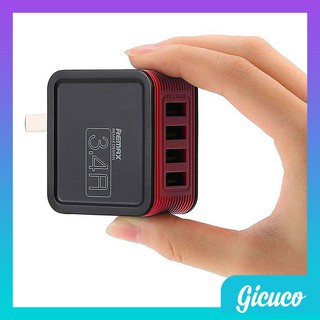 Củ Sạc Siêu Nhanh REMAX RP-U40 (4 Cổng USB – 3.4A - Phụ kiện VIP HN)