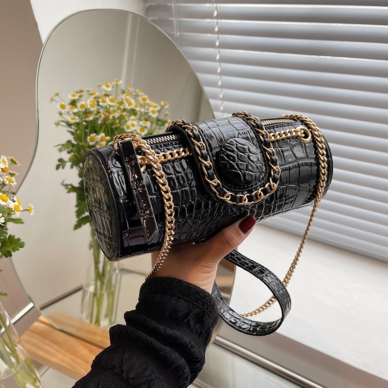 Túi đeo chéo vai JASMIN NOIR vân da cá sấu thời trang sành điệu cho nữ