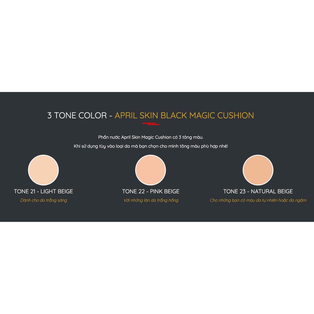 Phấn Nước April Skin Black Magic Snow Cushion 15g