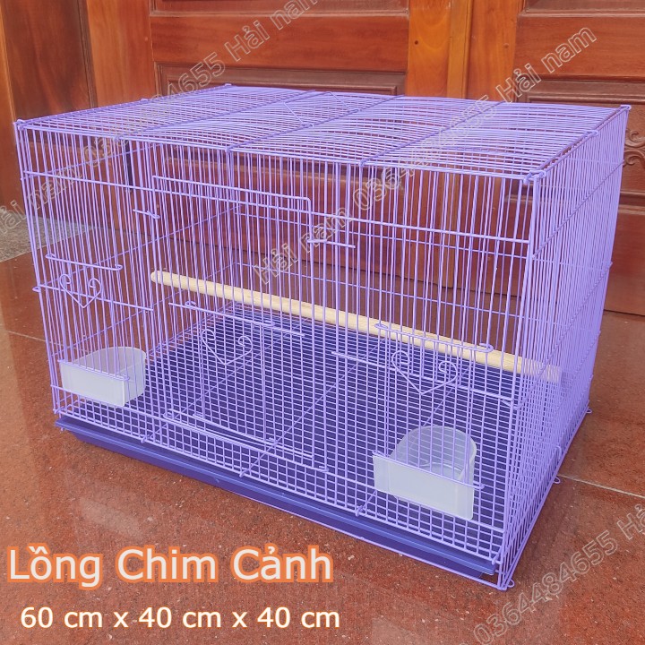 Lồng nuôi chim - Lồng nuôi Yến Phụng, Sóc, Thỏ cảnh -Lồng SIZE 60cm x 40cm x 40cm - LOẠI TO MÀU TÍM