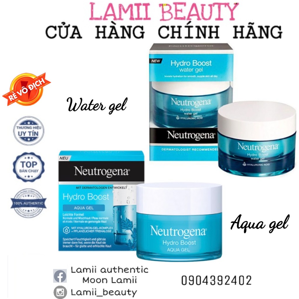 CHÍNH HÃNG - Kem dưỡng Neutrogena Hydro Boost Aqua gel / Water gel 50ml