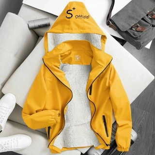 ÁO KHOÁC GIÓ LÓT LÔNG Áo khoác gió nam, nữ lót lông cừu, vải tráng bạc cao cấp chống nước nót lông toàn bộ thân tay mũ