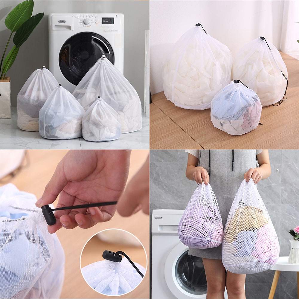 Túi Lưới Dây Rút Giặt Đồ Lót Tiện Lợi