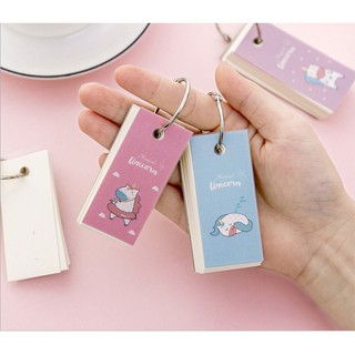 Sổ Flashcard Unicorn ( kích thước 3 x 7 cm)