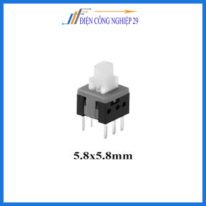 Nút Nhấn 6 Chân Không Giữ Trạng Thái (1 Nút) - 5.8X5.8