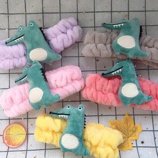 💥MUA 1 TẶNG 1 💥 TURBAN BĂNG ĐÔ Rửa Mặt Hình CÁ SẤU Siêu Cute