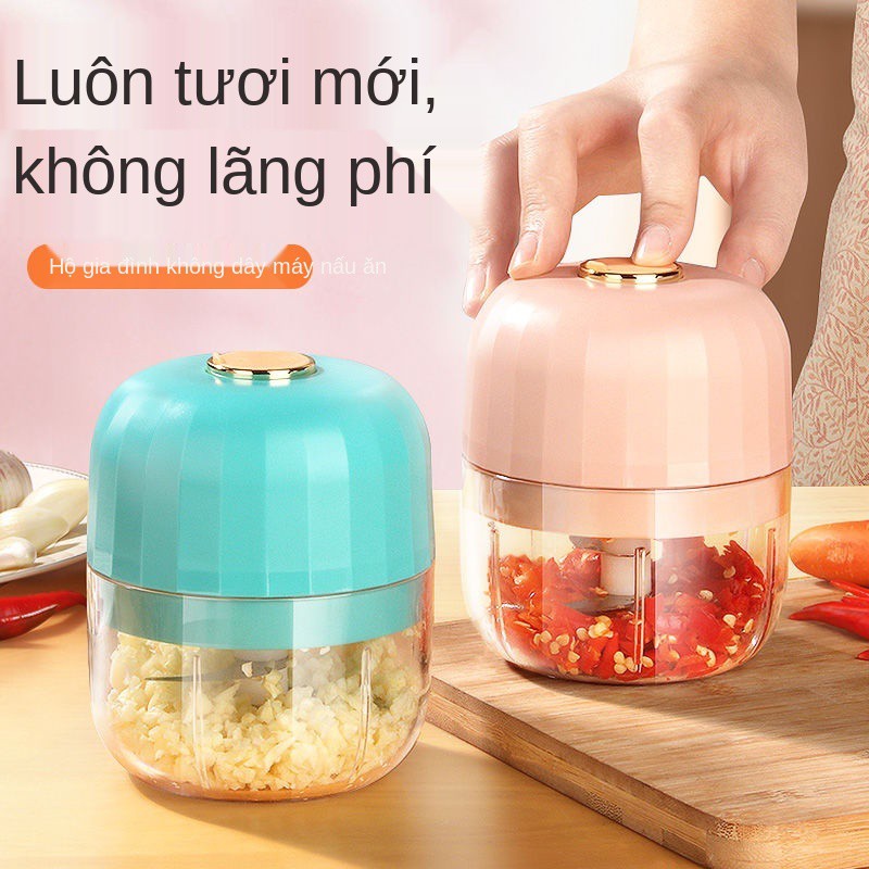 Máy làm tỏi gia dụng mini dùng điện nhà bếp đa chức năng cắt rau củ khuấy nghiền nhỏ