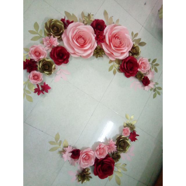 Set 30 bông giấy backdrop