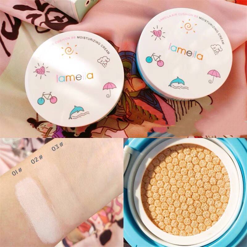 Phấn nước LAMEILA cấp ẩm che khuyết điểm Hydrating And Light Concealer Cushion BB Cream mềm mịn tự nhiên kiềm dầu LAML28