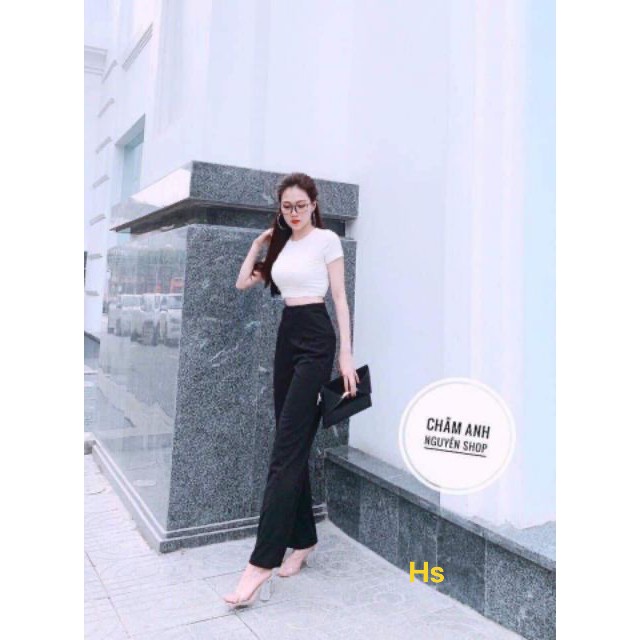 QUẦN NỮ ỐNG RỘNG THỜI TRANG DÁNG SUÔNG ĐEN-HươngSu-(107-Qan-NuOgRogDagSuogDen)