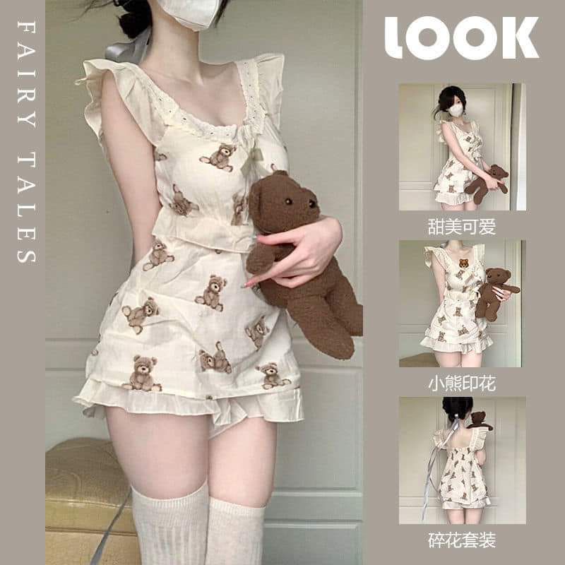 Bộ Đồ Gấu Thời Trang Nữ Dễ Thương
