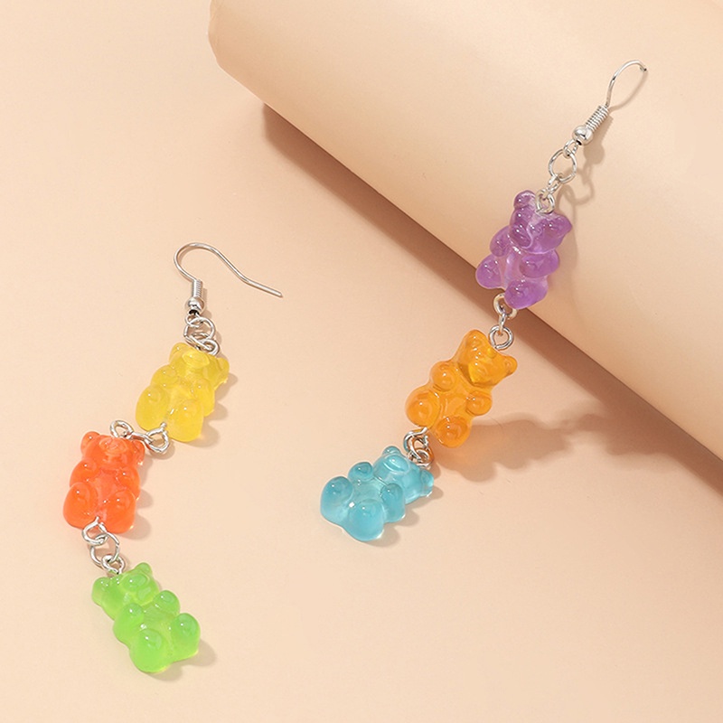 [ql917.vn]Khuyên Tai Hình Kẹo Gấu Hoạt Hình Sáng Tạo Bằng resin resin