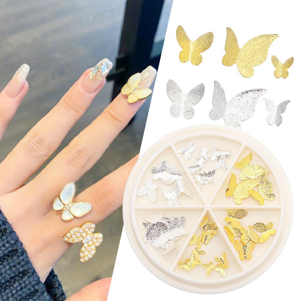 XIANTIN Hộp Phụ Kiện Đinh Tán Kim Loại 3D Trang Trí Móng Nghệ Thuật