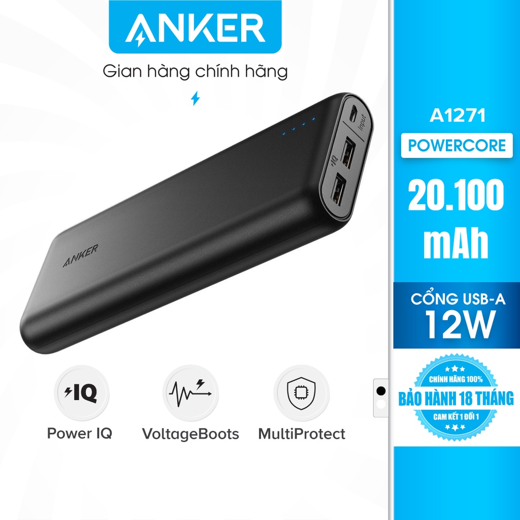 Pin sạc dự phòng ANKER PowerCore 20100mAh - A1271