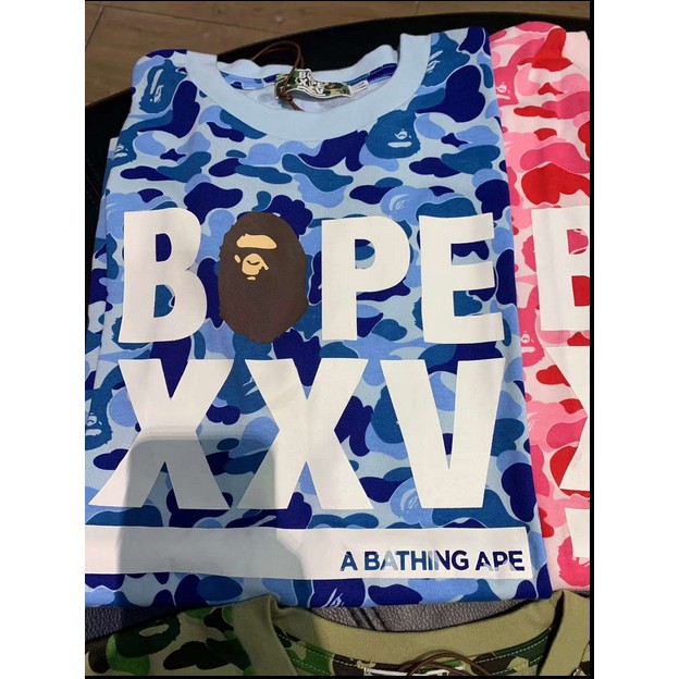 New Bape X XXV A Bathing Ape Classic Camouflage t shirt Men Women Short sleeve t-shirt