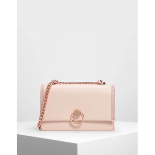 Túi đeo vai Charles & Keith khóa vòng tròn