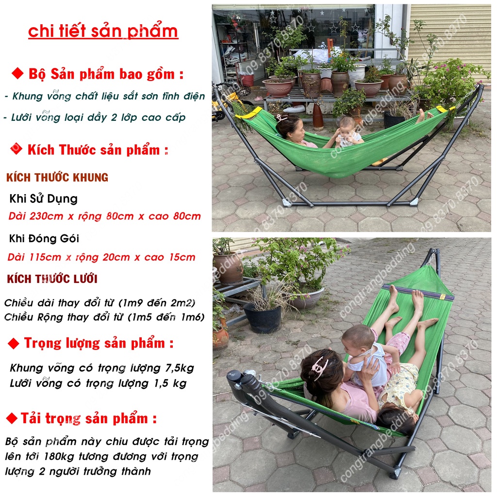 VÕNG XẾP SƠN SẦN TĨNH ĐIỆN KIỂU CỠ NGƯỜI LỚN giá buôn( có tặng lưới)