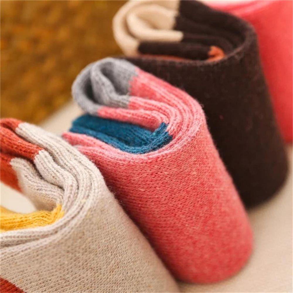NIUYOU Set 5 Đôi Tất Nữ Free Size Chất Liệu Cashmere Dày Dặn Giữ Ấm