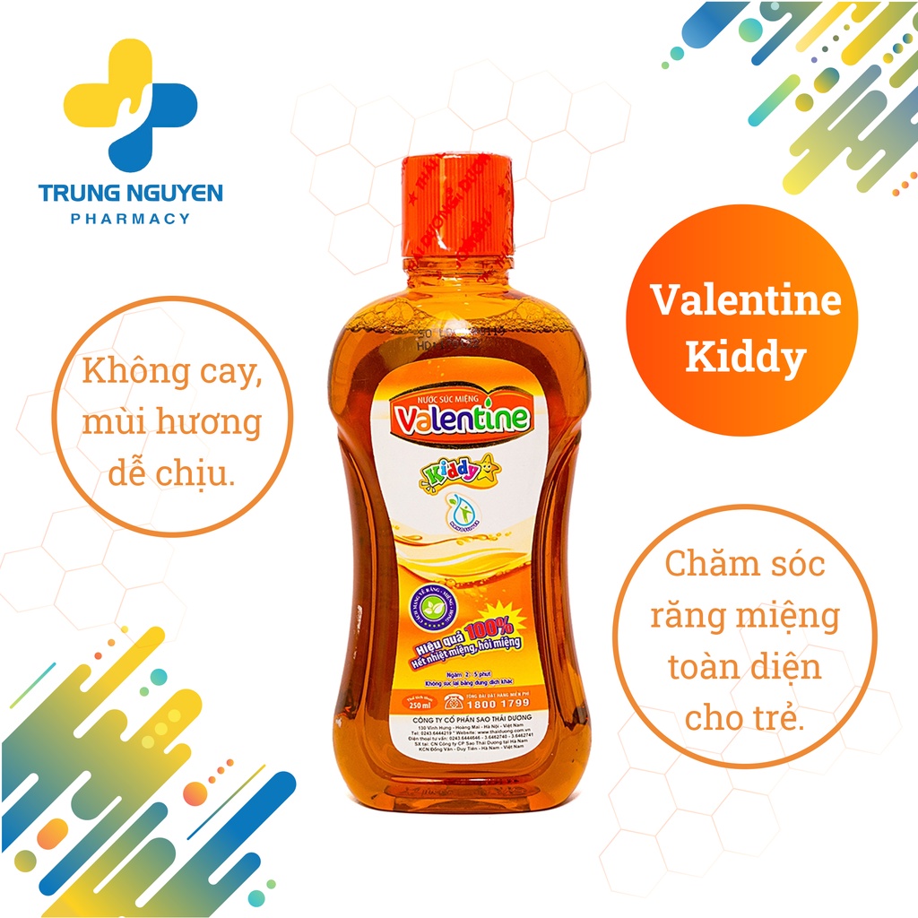 Nước súc miệng trẻ em Valentine Kiddy (250ml)