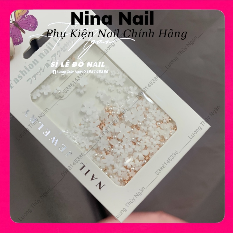 Charm Hoa Nhí Gắn Móng , Charm Hoa Sứ Trang Trí Nail Siêu Xinh