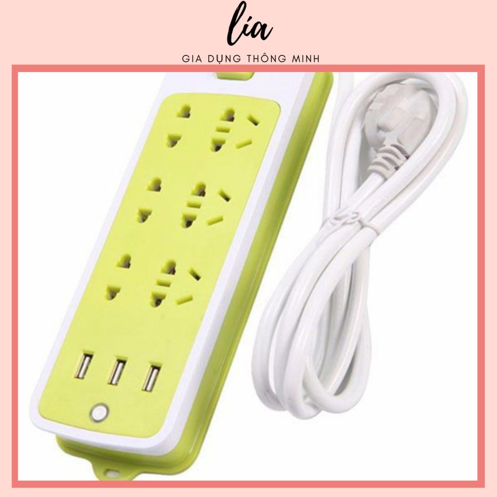 Ổ CẮM ĐIỆN CHỐNG GIẬT 3USB 6 PHÍCH