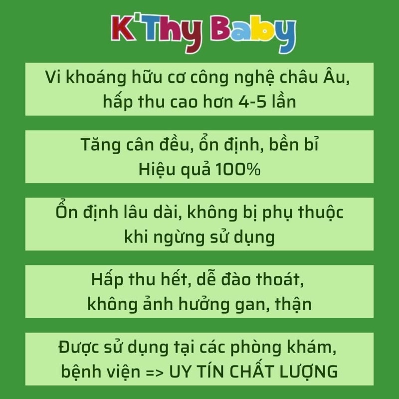 Cốm ăn ngon cho bé Kthy Baby hỗ trợ biếng ăn, táo bón, tăng đề kháng cho trẻ em