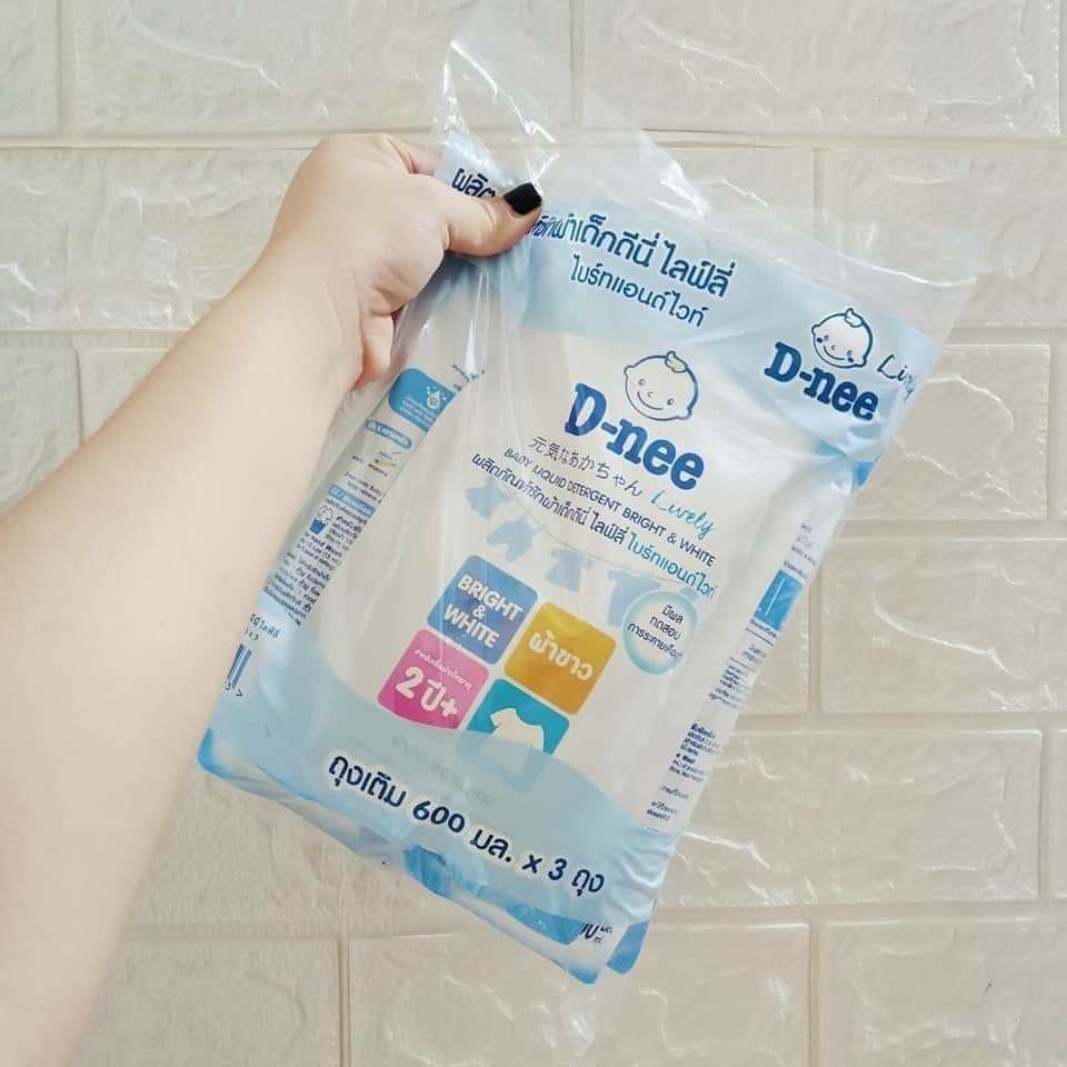 (Túi to 1,4L) Nước giặt xả quần áo Dnee 2in1 nội địa Thái Lan - Hương Thơm Bền Lâu - An Toàn Cho Trẻ Sơ Sinh