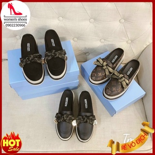 Giày sục nơ siêu nhẹ độn đế