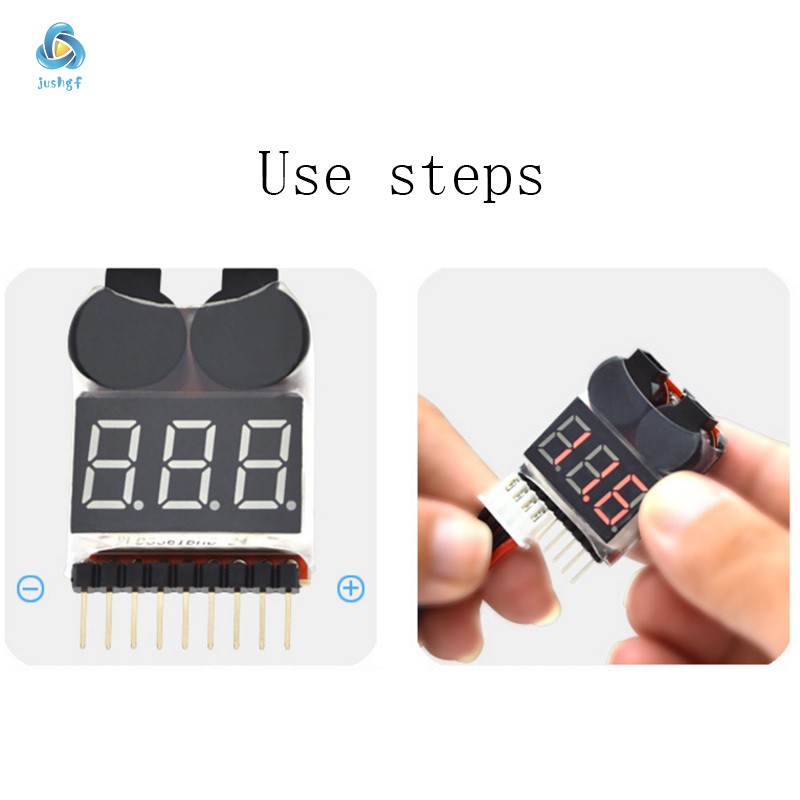 1-8S LED Lipo Battery Monitor Voltage Indicator Checker Tester Low Voltage Buzzer Alarm for Lipo Li-ion LiMn Li-Fe Batte | BigBuy360 - bigbuy360.vn