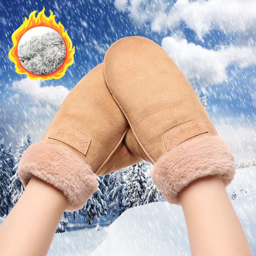 Găng Tay Giả Lông Nhung Chống Gió Màu Sắc Ngọt Ngào Thời Trang