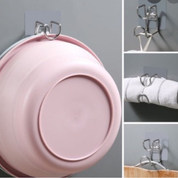 🍉Móc Treo Thau/ Chậu/ Dung Cụ Nhà Bếp Siêu Chắc - Móc Dính/ Dán Tường Đa Năng Siêu Bền DUASHOP.