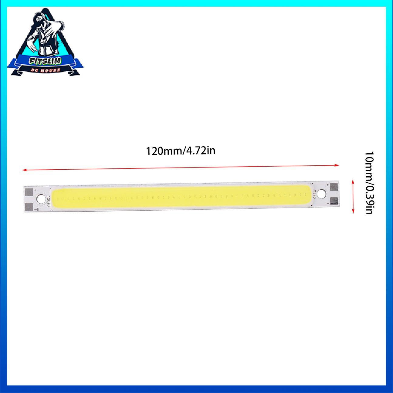 Dải ánh sáng LED 12V 10W 120 * 10mm COB Năm màu ánh sáng Chip ánh sáng tự làm tùy chọn